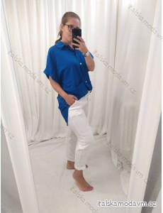 Kalhoty strečové dlouhé dámské nadrozměr (XL/2XL ONE SIZE) ITALSKÁ MÓDA IMPSH23B0002/DR