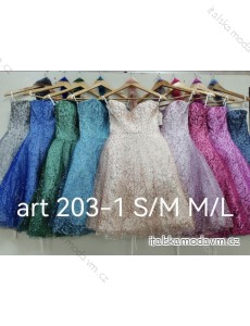 Šaty společenské tylové na ramínka dámské (S/M-M/L) ITALSKá MóDA IMHMS23203-1