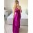 Šaty dlouhé elegantní společenské na ramínka dámské (S/M/L ONE SIZE) ITALSKÁ MÓDA IMPBB23B23376