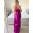 Šaty dlouhé elegantní společenské na ramínka dámské (S/M/L ONE SIZE) ITALSKÁ MÓDA IMPBB23B23376