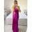 Šaty dlouhé elegantní společenské na ramínka dámské (S/M/L ONE SIZE) ITALSKÁ MÓDA IMPBB23B23376