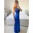 Šaty dlouhé elegantní společenské na ramínka dámské (S/M/L ONE SIZE) ITALSKÁ MÓDA IMPBB23B23376