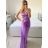 Šaty dlouhé elegantní společenské na ramínka dámské (S/M/L ONE SIZE) ITALSKÁ MÓDA IMPBB23B23376