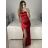Šaty společenské elegantní dámské (S/M ONE SIZE) ITALSKá MODA IMS235391/DU -   zlatá -   S/M
