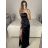 Šaty společenské elegantní dámské (S/M ONE SIZE) ITALSKá MODA IMS235391/DU -   zlatá -   S/M