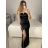 Šaty společenské elegantní dámské (S/M ONE SIZE) ITALSKá MODA IMS235391/DU -   zlatá -   S/M