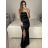 Šaty společenské elegantní dámské (S/M ONE SIZE) ITALSKá MODA IMS235391/DU -   zlatá -   S/M