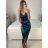 Šaty dlouhé společenské na ramínka dámské (S/M ONE SIZE) ITALSKá MODA IM3236537/DU S/M Černá