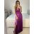Šaty dlhé elegantné na ramienka dámske (S/M ONE SIZE) TALIANSKA MÓDA IMPBB23B24077