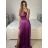 Šaty dlhé elegantné na ramienka dámske (S/M ONE SIZE) TALIANSKA MÓDA IMPBB23B24077