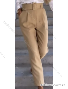Kalhoty dlouhé s páskem dámské (S/M ONE SIZE) ITALSKÁ MÓDA IMPBB24E1703