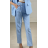 Kalhoty dlouhé s páskem dámské (S/M ONE SIZE) ITALSKÁ MÓDA IMPBB24E1703