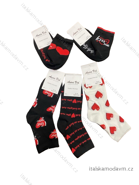 Ponožky dámské valentýnské (35-38,38-41) AURA.VIA AURA24NZP1178 -   _barva viz foto -   35-38