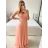 Šaty dlhé elegantné bez rukávov dámske (S/M ONE SIZE) TALIANSKA MóDA IMM22pl68805/DU S/M modrá