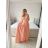 Šaty dlhé elegantné bez rukávov dámske (S/M ONE SIZE) TALIANSKA MóDA IMM22pl68805/DU S/M modrá