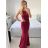 Šaty dlhé letné elegantné bez rukávov dámske (S/M ONE SIZE) TALIANSKA MÓDA IMPBB232L9618/DU kráľovská modrá S/M