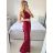 Šaty dlhé letné elegantné bez rukávov dámske (S/M ONE SIZE) TALIANSKA MÓDA IMPBB232L9618/DU kráľovská modrá S/M