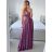 Šaty dlhé elegantné spoločenské na ramínka dámske (M/L ONE SIZE) TALIANSKA MóDA IM42380566