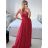 Šaty dlhé elegantné spoločenské na ramínka dámske (M/L ONE SIZE) TALIANSKA MóDA IM42380566