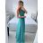 Šaty dlhé elegantné spoločenské na ramínka dámske (M/L ONE SIZE) TALIANSKA MóDA IM42380566