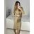 Šaty elegantní třpytivé dlouhý rukáv dámské (S/M ONE SIZE) ITALSKá MóDA IMM22hg4993/DU S/M červená
