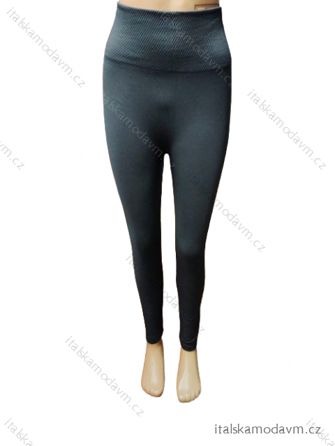Legíny bezšvové teplé thermo vysoký pás dámske (L/XL,XL/2XL) GREENICE GRE22JMK003B/DUR - šedá tmavá - 2LX/3XL