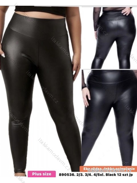 Legíny dlouhé slabé koženkové dámské nadrozměr (XL/, 2XL/3XL, 4XL/5XL) TURECKÁ MÓDA TMWL23YY-D83TM/DR -   Černá -   XL/2XL