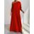 Šaty dlouhé krátký rukáv dámské nadrozměr (L/XL/2XL ONE SIZE) ITALSKÁ MÓDA IMD24009