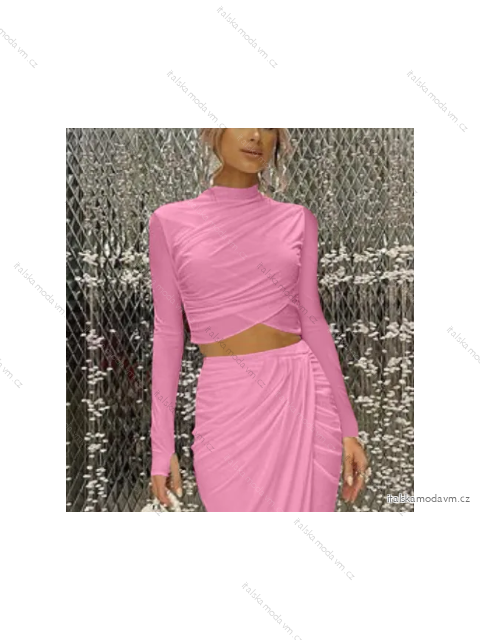 Top croptop dlhý rukáv dámsky (S/M ONE SIZE) TALIANSKA MÓDA IMPBB24C32063