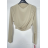Top croptop dlouhý rukáv dámský (S/M ONE SIZE) ITALSKÁ MÓDA IMPBB24C32063