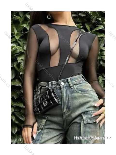 Body dlhý rukáv dámske (S/M ONE SIZE) TALIANSKA MÓDA IMPMD242057L