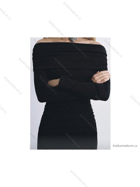 Šaty elegantní carmen dámské (S/M ONE SIZE) ITALSKÁ MÓDA IMPMD2431555L