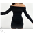 Šaty elegantní carmen dámské (S/M ONE SIZE) ITALSKÁ MÓDA IMPMD2431630L