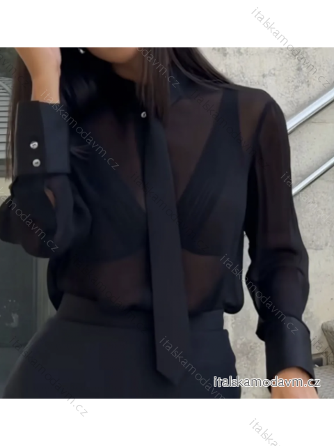 Košeľa blúzka dlhý rukáv dámska (S/M ONE SIZE) TALIANSKA MÓDA IMPLP2431939083