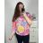 Svetr tenký dlouhý rukáv dámský nadrozměr (3XL/4XL/5XL ONE SIZE) ITALSKá MODA IMC24ELBA/DU -   růžová -   4XL/5XL