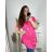 Tunika s přívěskem krátký rukáv dámská nadrozměr (2XL/3XL/4XL ONE SIZE) ITALSKÁ MÓDA IMC24011/DR 3XL/4XL bílá