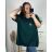 Tunika s príveskom krátky rukáv dámska nadrozmer (6XL/7XL ONE SIZE) TALIANSKA MÓDA IMBM24017/DR 6XL / 7XL tmavo ružová