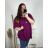 Tunika s príveskom krátky rukáv dámska nadrozmer (6XL/7XL ONE SIZE) TALIANSKA MÓDA IMBM24017/DR 6XL / 7XL tmavo ružová