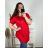 Tunika predĺžená krátky rukáv dámska nadrozmer (3XL/4XL/5XL ONE SIZE) TALIANSKA MóDA IM424030/DR 3XL / 4XL tmavo petrolejová