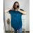 Tunika predĺžená krátky rukáv dámska nadrozmer (3XL/4XL/5XL ONE SIZE) TALIANSKA MóDA IM424030/DR 3XL / 4XL tmavo petrolejová
