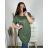 Tunika predĺžená krátky rukáv dámska nadrozmer (3XL/4XL/5XL ONE SIZE) TALIANSKA MóDA IM424030/DR 3XL / 4XL tmavo petrolejová