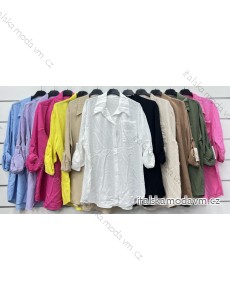Košile dlouhý rukáv dámská (S/M/L ONE SIZE) ITALSKÁ MÓDA IMWCP24030