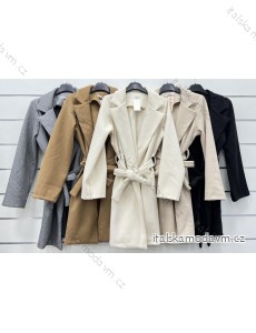 Kabát flaušový dlouhý rukáv dámský (S/M/L ONE SIZE) ITALSKÁ MÓDA IMWCP24058