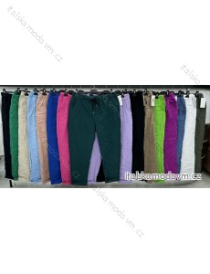 Kalhoty dlouhé strečové dámské nadrozměr (XL/2XL ONE SIZE) ITALSKÁ MÓDA IMWDT24061