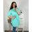Košeľa predĺžená 3/4 dlhý rukáv dámske (L/XL/2XL ONE SIZE) TALIANSKA MóDA IM423025