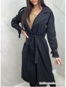 Kabát slabý s páskem dámský (S/M ONE SIZE) ITALSKÁ MÓDA IMWAE24002/DU