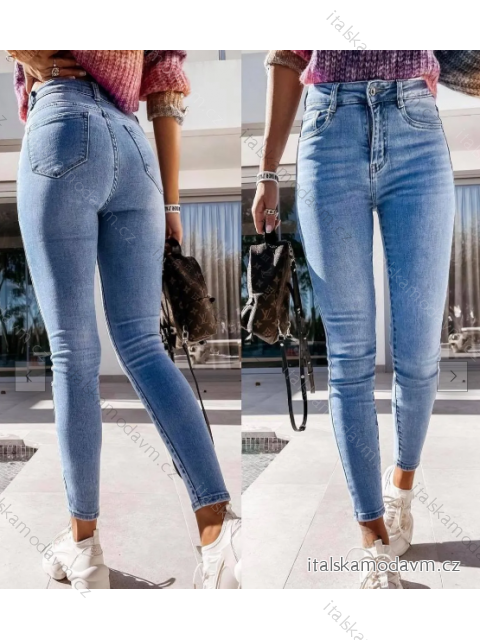 Rifle jeans dlouhé dámské (XS-XL) JEANS M.SARA JAW24S1258/DU -   světle modrá -   L