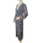 Šaty dlouhé šifonové dlouhý rukáv dámské (S/M ONE SIZE) ITALSKÁ MÓDA IMWGM233910-2/DU -   tmavě modrá -   S/M
