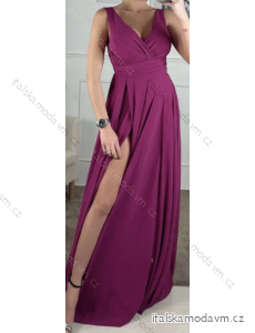 Šaty dlouhé elegantní společenské bez rukávu dámské (S/M ONE SIZE) ITALSKÁ MÓDA IMPBB2480872bl