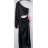 Šaty elegantní dlouhý rukáv dlouhé dámské (S/M ONE SIZE) ITALSKÁ MÓDA IMPBB24B23843
